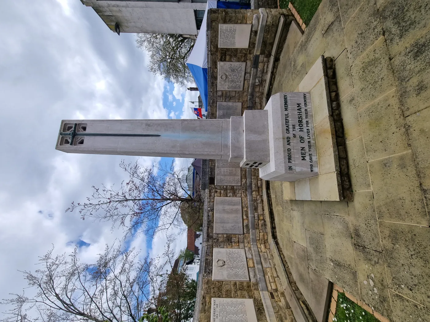 Horsham war memorial in the Carfax.